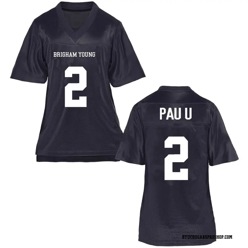 Game Women's Neil Pau'u BYU Cougars Navy Blue Football College Jersey